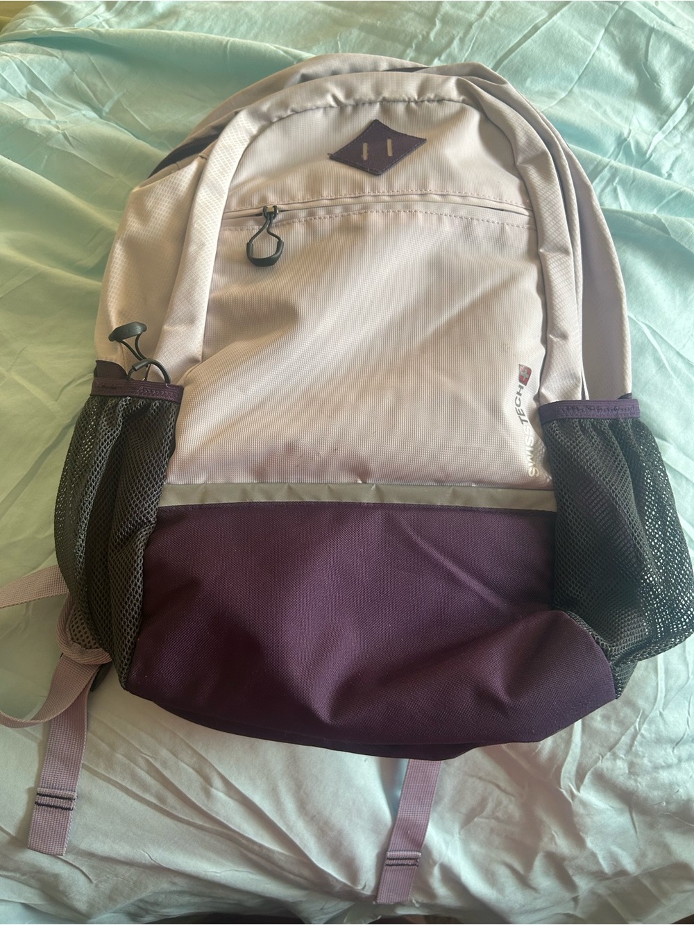 Swiss Tech Light Pink and Plum Everyday Backpack